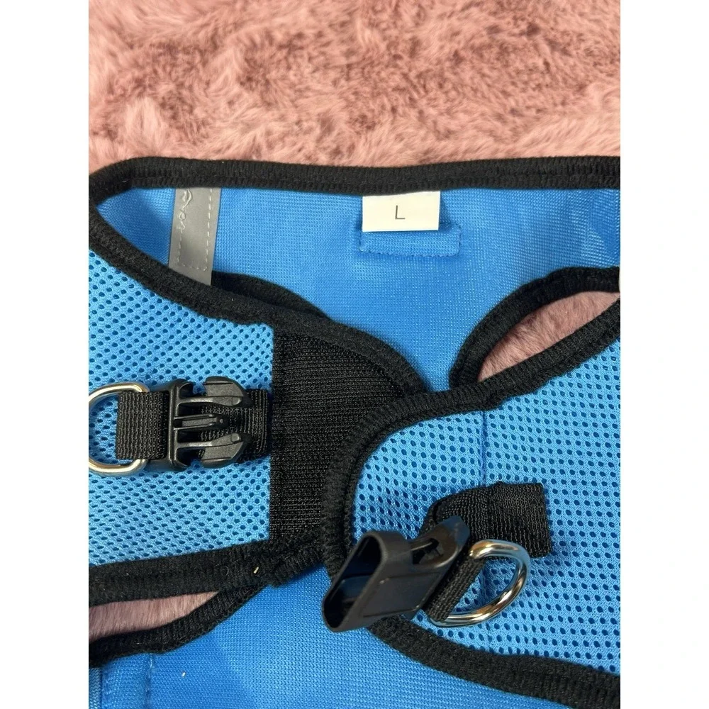 Dog Harness, Blue Mesh,‎ Size LARGE WITH BLACK